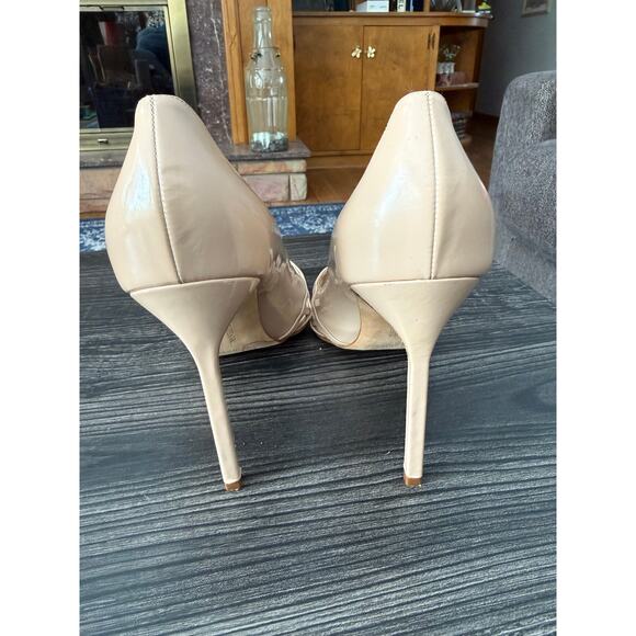 NWT Manolo Blahnik Nude Patent Leather Lattice-Style Cutout Stiletto Heels Sz.39 - Picture 11 of 12